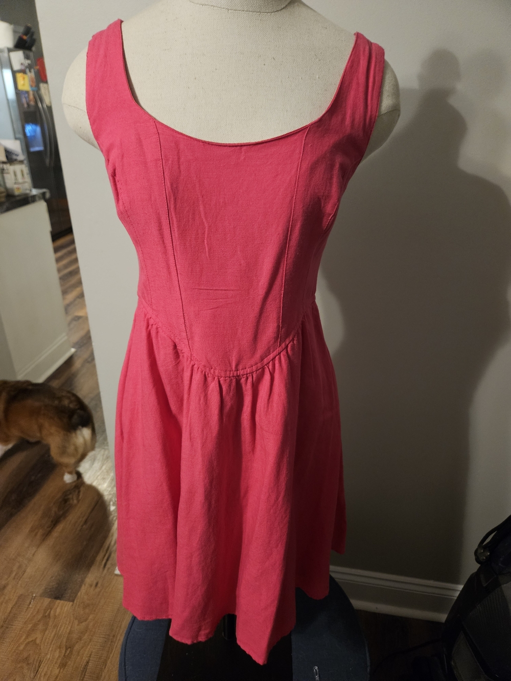 Sincerely Jules Hot Pink Scoop Neck Mini Dress